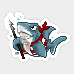 Pirate Shark Sticker